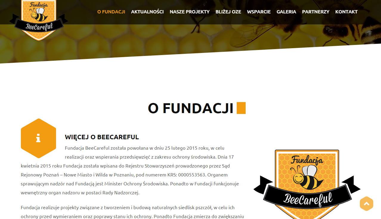 Strona internetowa Fundacji Beecareful